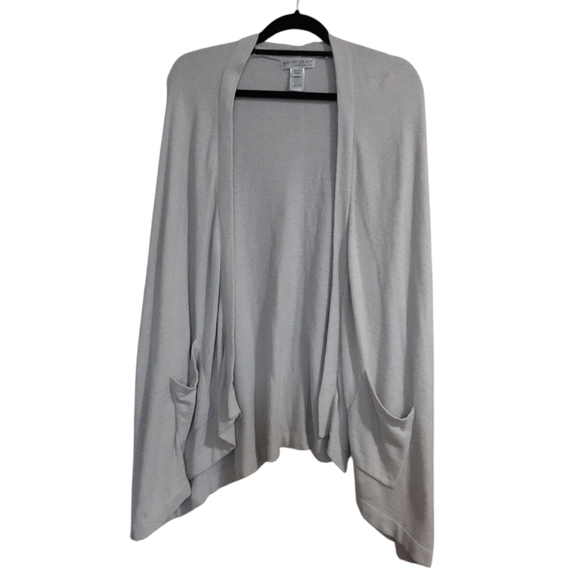 Barefoot Dreams one size open cardigan poncho beige women soft stretchy casual - Picture 1 of 8